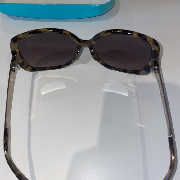 Kate Spade round sunglasses in gold with tortoise main image 4
